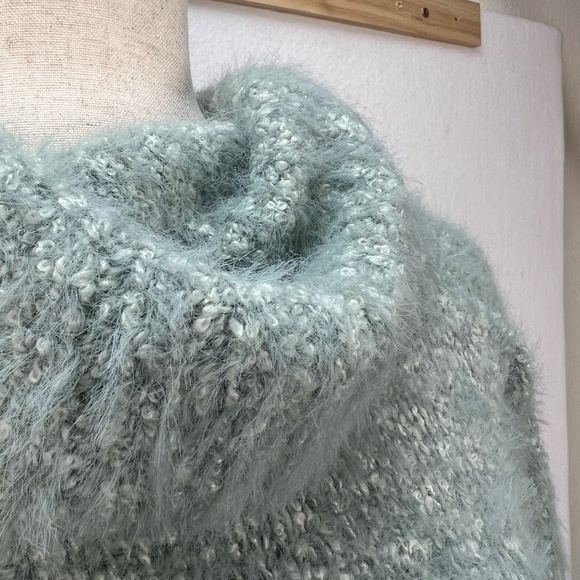 Free People Cowl Neck Sweater Womens XS Soft Girl Fuzzy Knit Cozy Oversized Boho - Picture 3 of 14